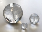 Preview: Facetted crystal glass balls clear 30 mm