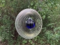 Preview: Stainless Steel Wind Spinner-S-K300/100 with glass ball 100 mm cobalt blue