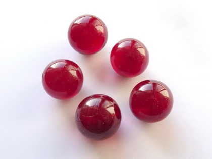 glass marbles-red-transparent-25-mm