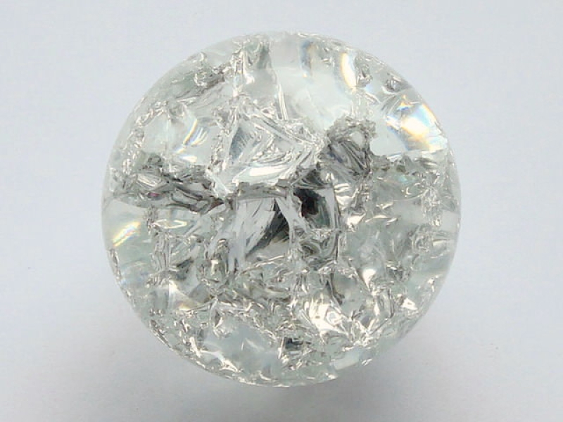 Crystal Glass Balls 80 mm Clear | Cracked Glass Balls | Glass Balls Splintered Effect