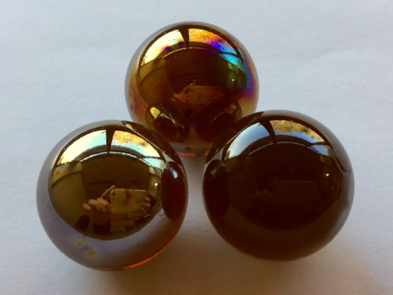 Glass Marbles 25 mm hellYellow | Shimmering Surface | 1 Kg