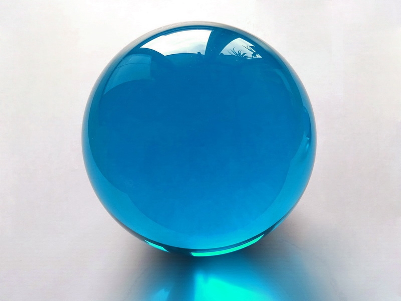 crystal sphere | glass ball turquoise 25 mm