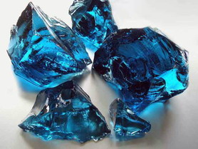 Glasbrocken-kobaltblau